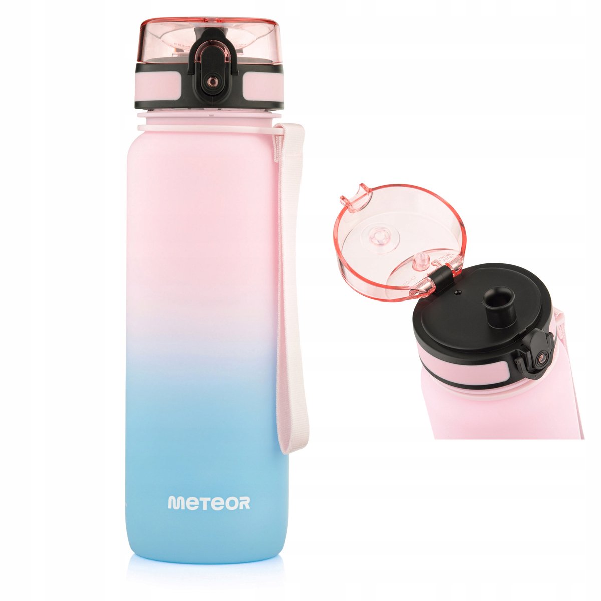 Meteor Bidon Sportief 800ml Blauw/Roze - Lekvrij & BPA-vrij