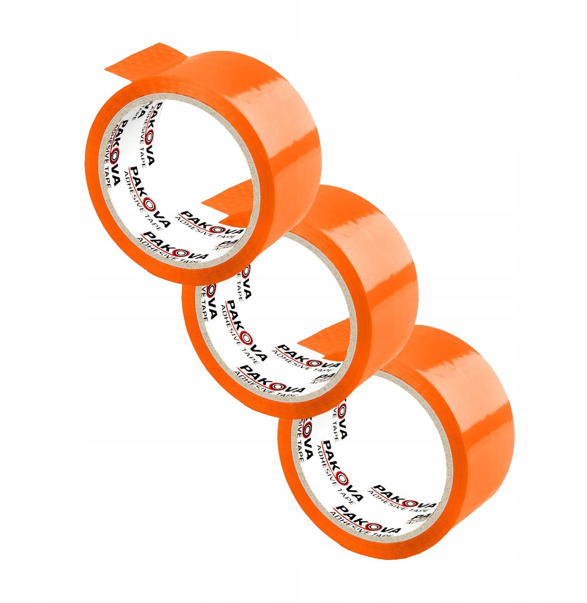 Oranje Pakkingstape 48mm x 45m - Sterke Acryl Kleefkracht - 3 Stuks