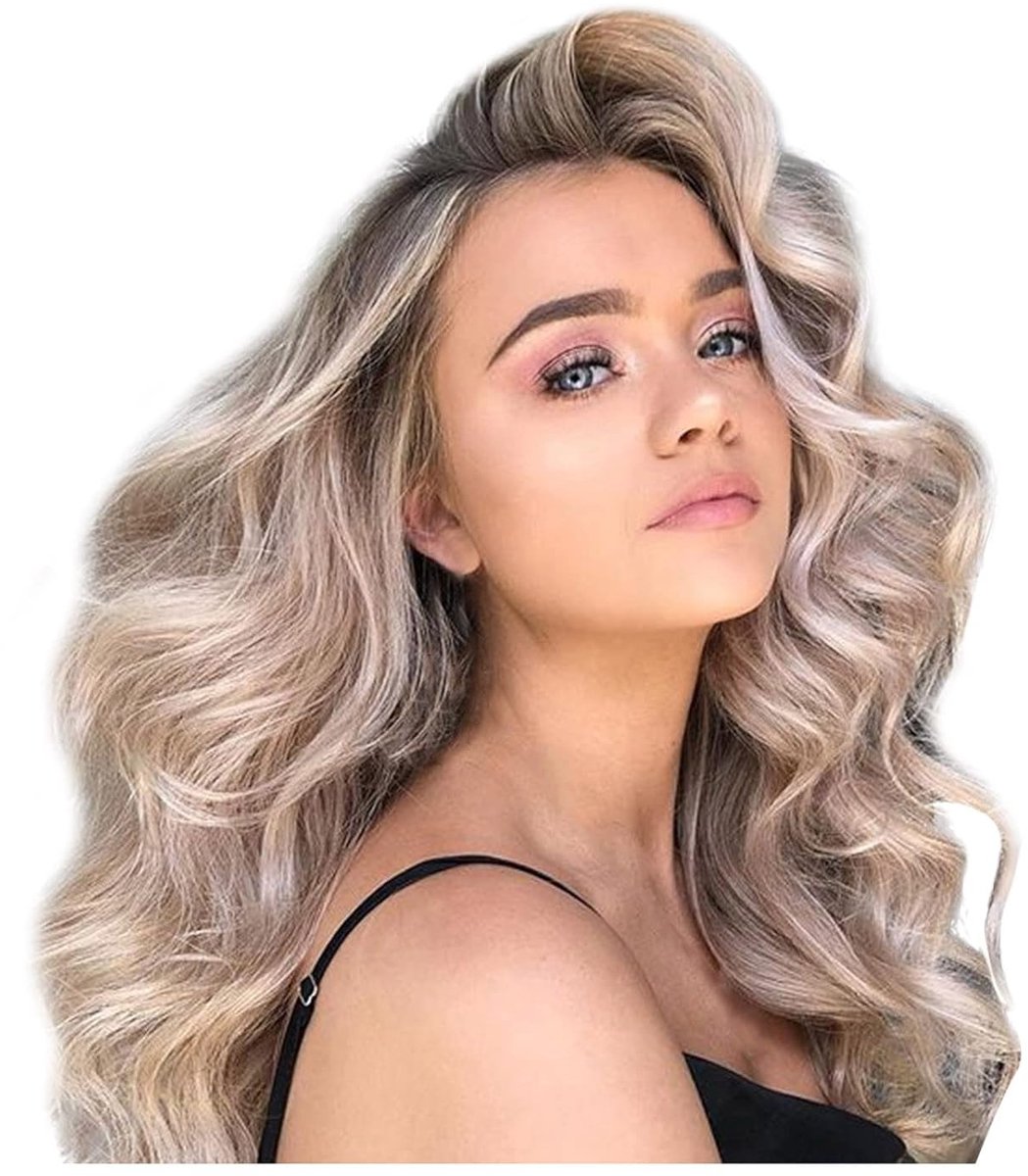 Blonde Lange Gekrulde Pruik - Synthetisch Haar, 65cm
