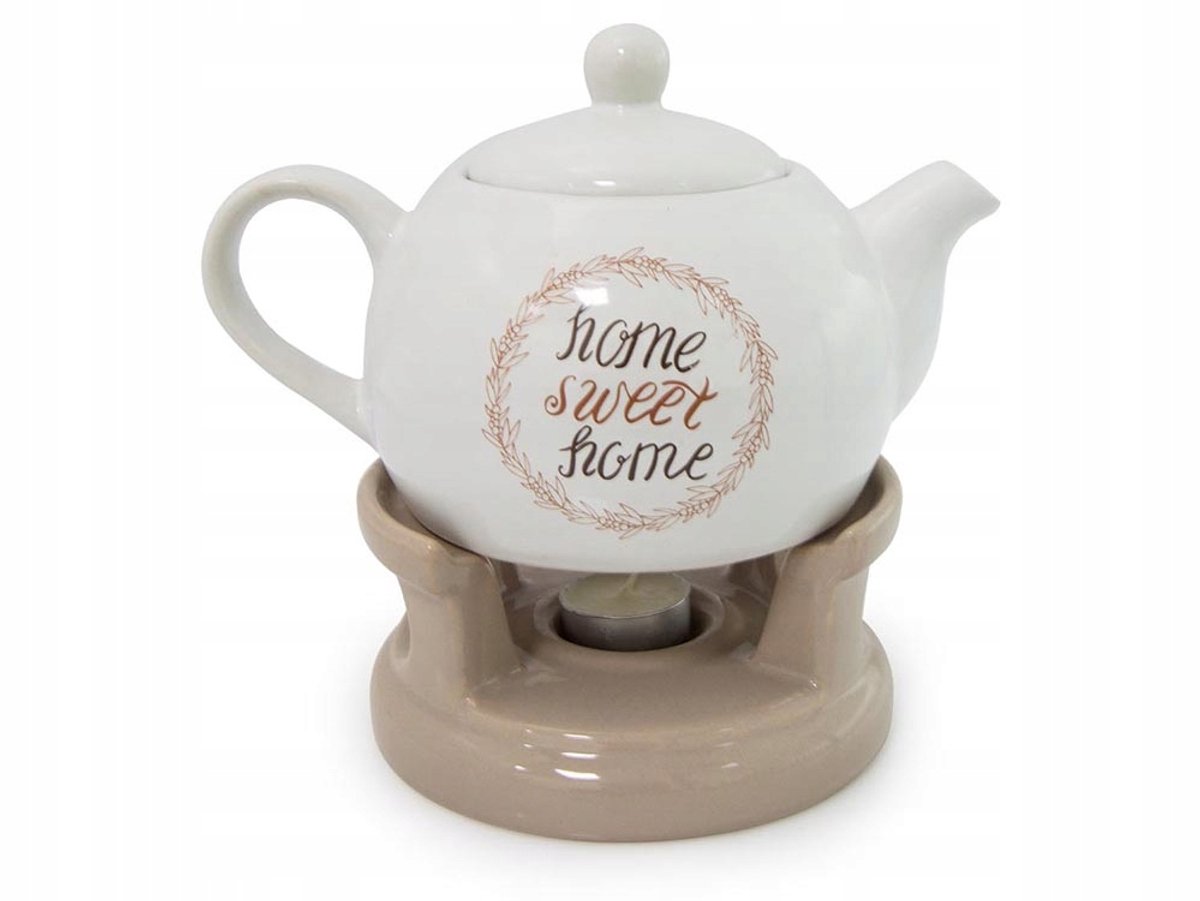 Theepot met Warmhoudplaat 1000 ml - Stijlvol Boho Design
