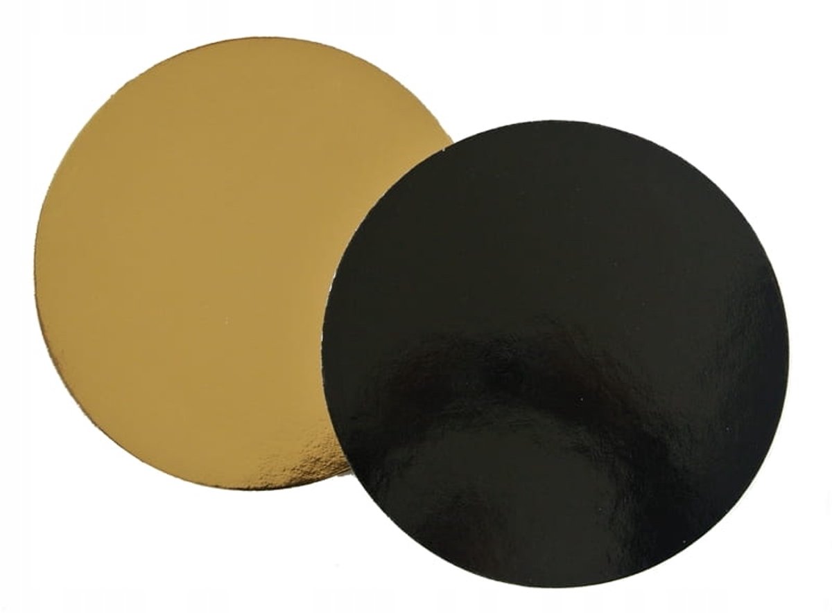 Gouden-Zwarte Taartonderlegger 20 cm - Dik & Stevig