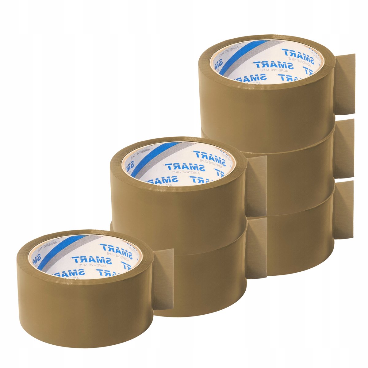 Bruine Pakkingstape Smart 48/50m - 6 Rollen - Sterke Acryllijm