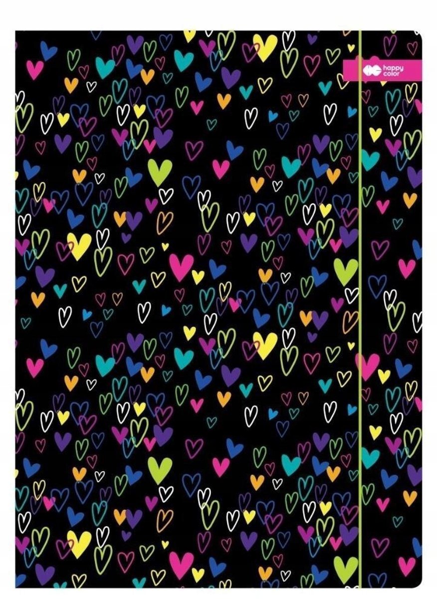 Happy Color A4 Map My Love Zwart Elastiek - School & Kantoor