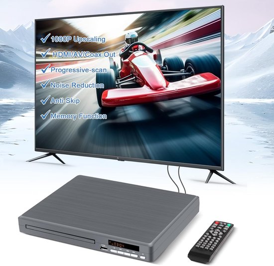 Regiovrije DVD Speler met HDMI, USB en 1080P Upscaling voor Televisie — afbeelding 5