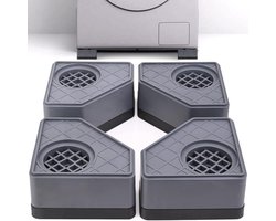 4 trillingsdempende pads voor wasmachines - zeer slijtvaste vierkante rubberen voetjes