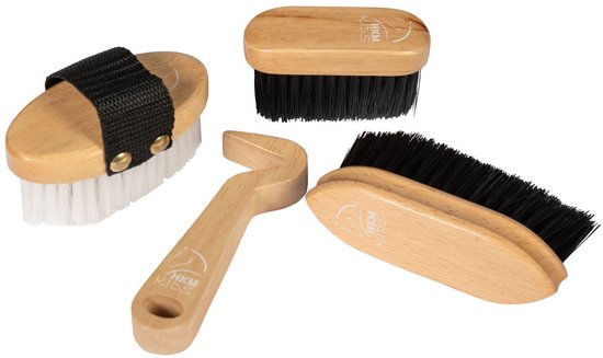 HKM - Hobby Horsing Schoonmaakset- Borstelset - Hout HKM - Hobby Horsing Schoonmaakset- Borstelset - Hout