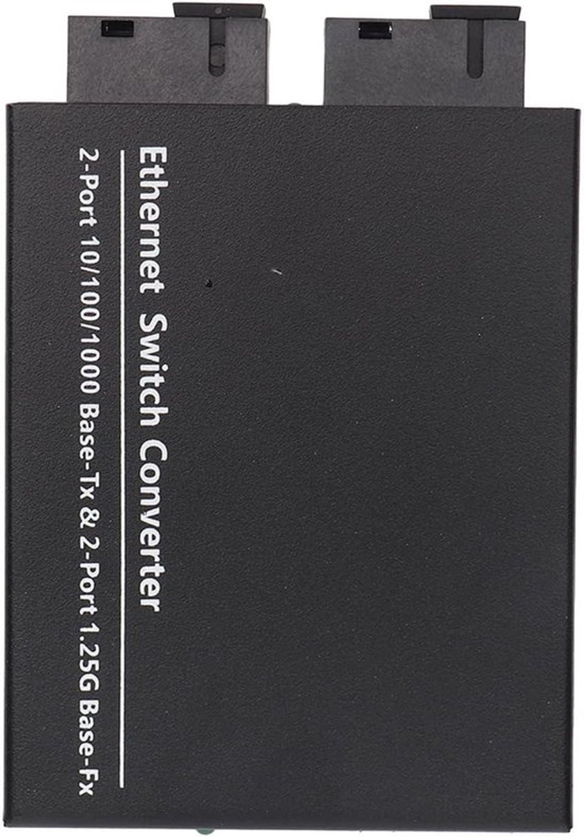 Ethernet Switch Converter 1.25Gbps met LED Indicator - 10/100/1000 Gigabit Netwerk Converter - 2 Port Fiber Ethernet Transceiver voor Laptop PC Switch Windows