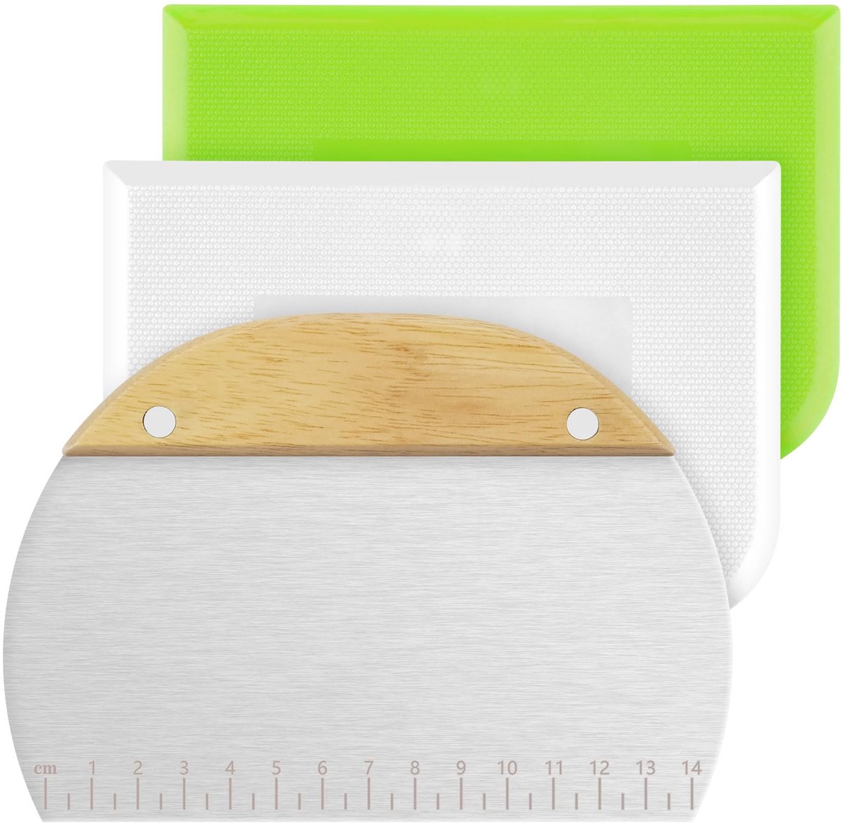 Unyqoos® Complete set van drie deegschrapers voor veelzijdig gebruik in de keuken