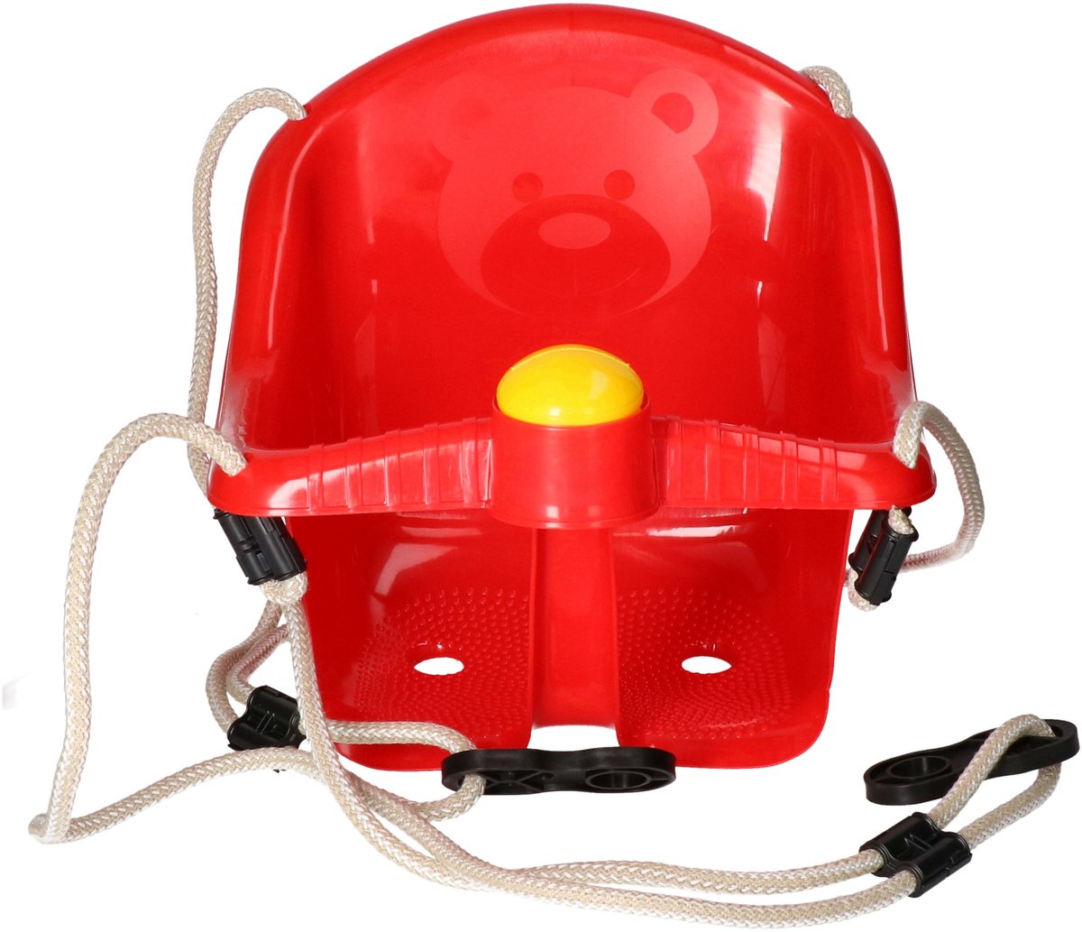 Schommel voor peuters - rood - met touw - Kinderschommels - baby - kunststof
