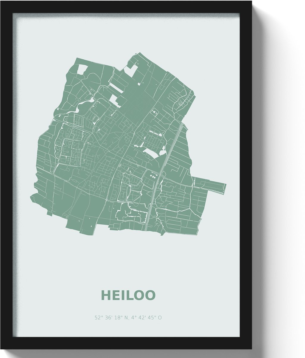 Poster Heiloo A3 - 30 x 42 cm - Groen (Exclusief Lijst)