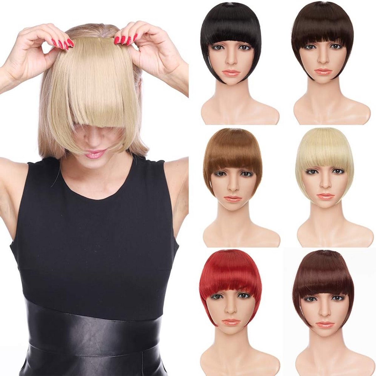Clip-in ponytail extensions glad blond ombre 20 cm 30 g