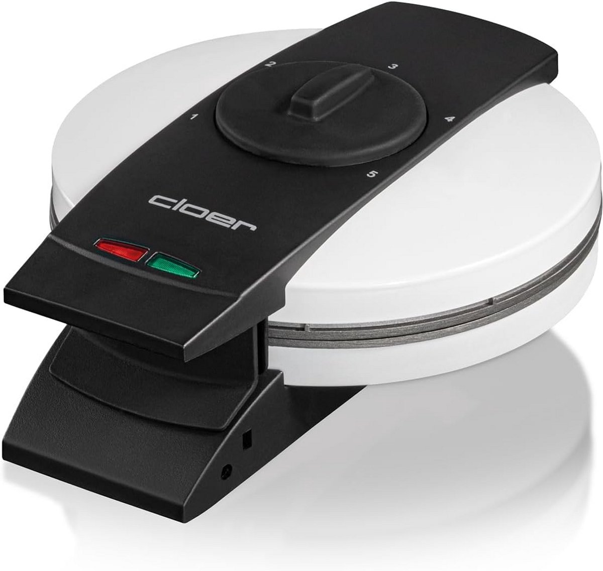 Wafflemaker voor 5 hartvormige wafels - anti-aanbaklaag - 930W - wit