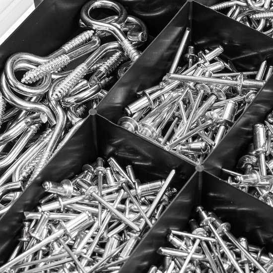 Metalen ladekast voor kleine onderdelen – eurokraft pro: h x b x d = 565 x 300 x 140 mm