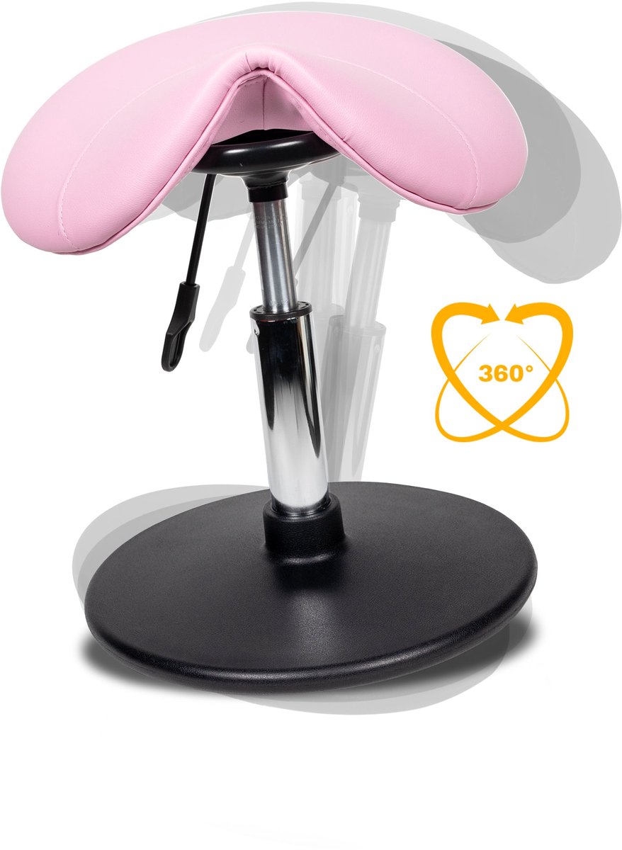 Ergonomische Balanskruk Roze Laag (40-57cm)