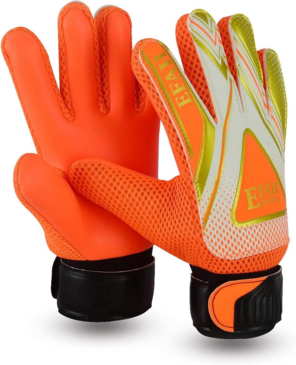 Voetbaldoelmanhandschoenen voor Jongens - Super Grip & Bescherming - Maat 2 (4-5 jaar) - Oranje