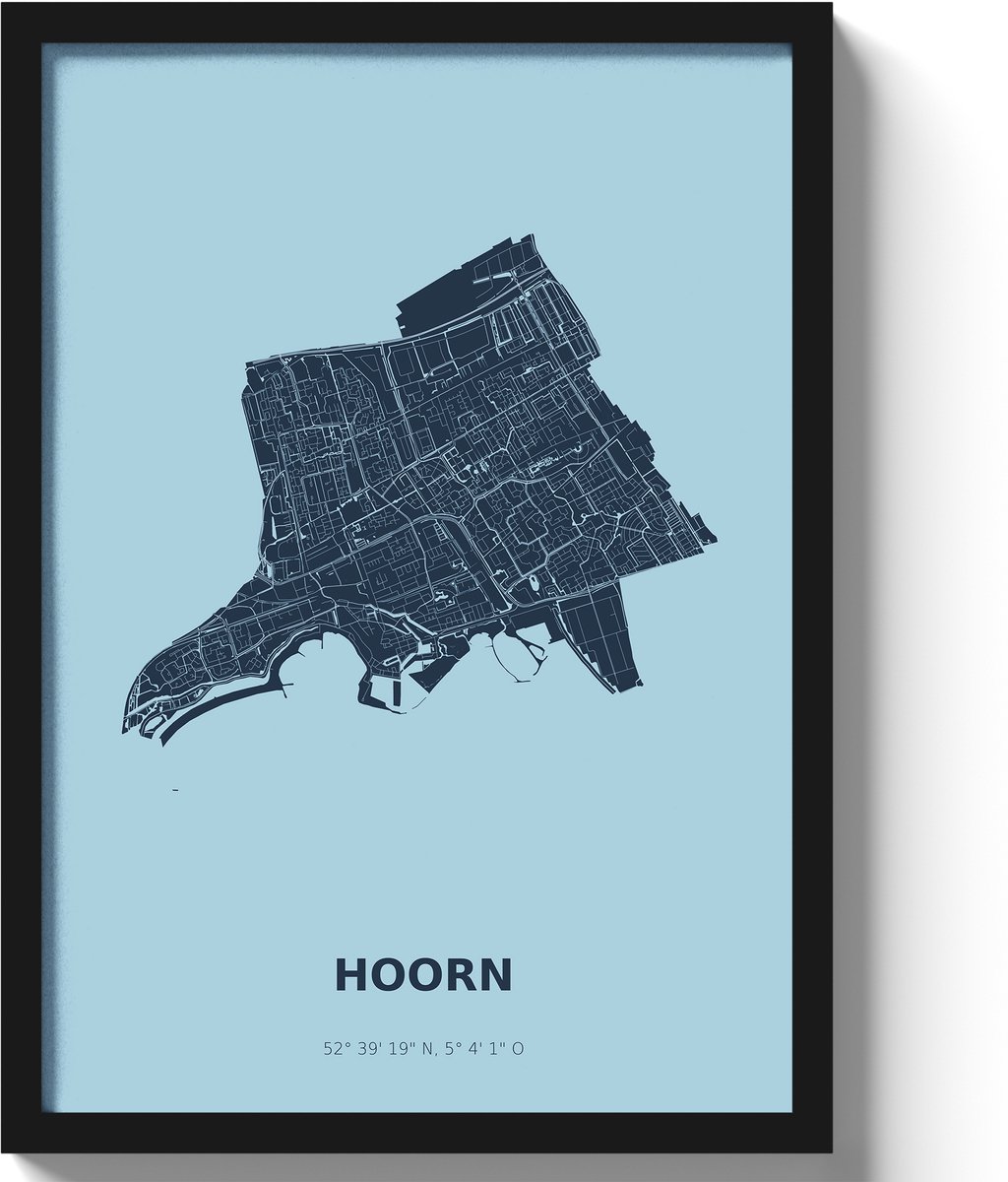 Poster Hoorn A3 - 30 x 42 cm - Blauw (Exclusief Lijst)