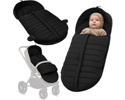 Lionelo Oli – Universele Voetenzak voor Kinderwagen & Buggy – 2in1 voor Reiswieg en Wandelwagen – 101x45 cm, verkort 80x45 cm – Warm tot −20°C – Waterafstotend + UV-filter – openingen voor 5-puntsgordel – Dubbele Rits – Wasbaar 30°C – Footmuff
