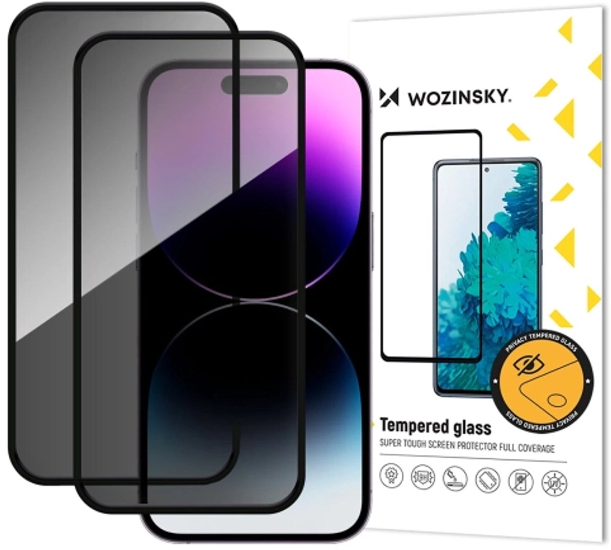 (2 stuks) Wozinsky Geschikt voor iPhone 17 Air Screenprotector - Privacy Glass