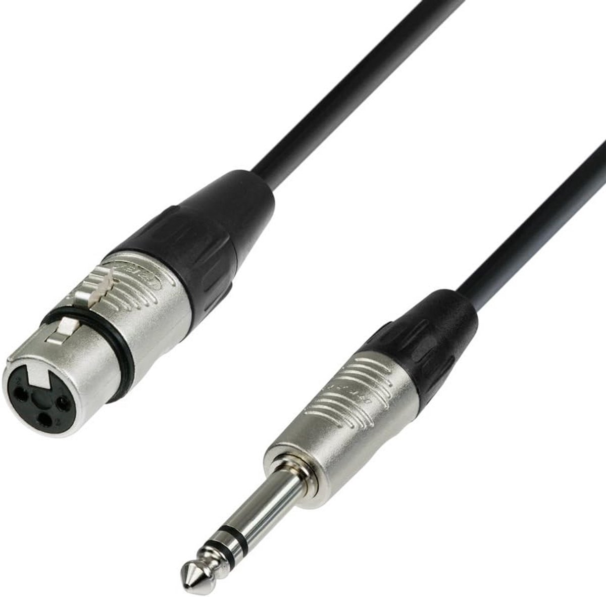 Microfoonkabel XLR female naar 6,3mm jack stereo 1,5m