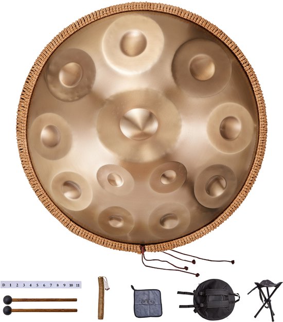 Foto: Vevor handpan drum 55cm 12 noten d mineur handtrommelinstrument met hamer