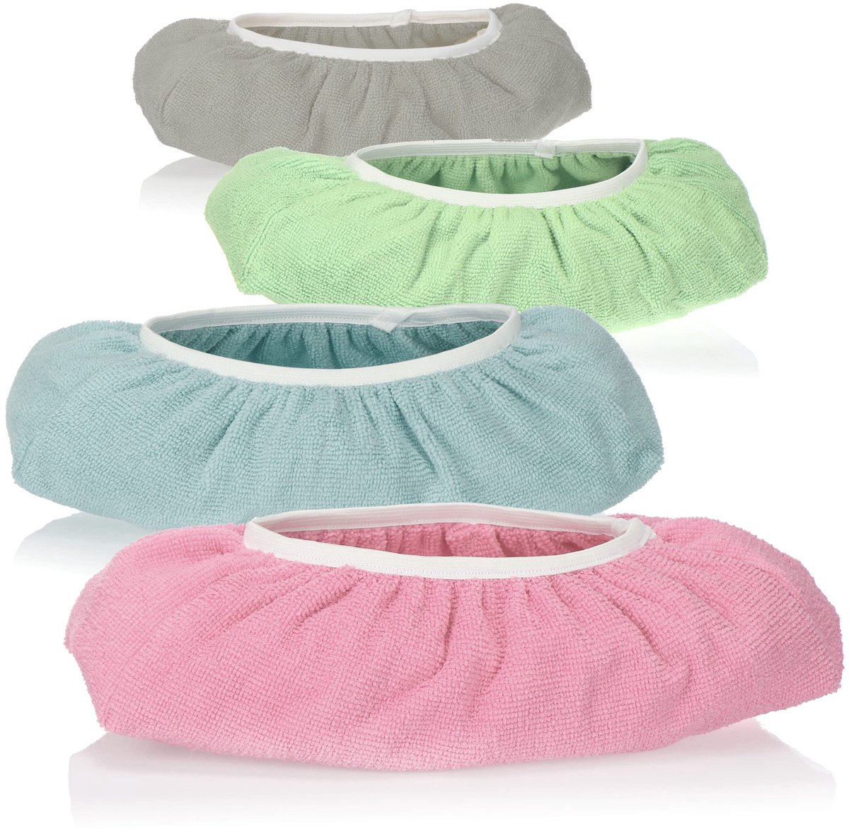 Unyqoos® Set van 4 herbruikbare microvezel dweilhoezen voor grondige vloerreiniging