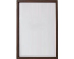 Fotolijst Echt Glas | Hout - Fotomaat 21x30 cm (A4) | Posterlijst | A4 Fotolijst | Bruin