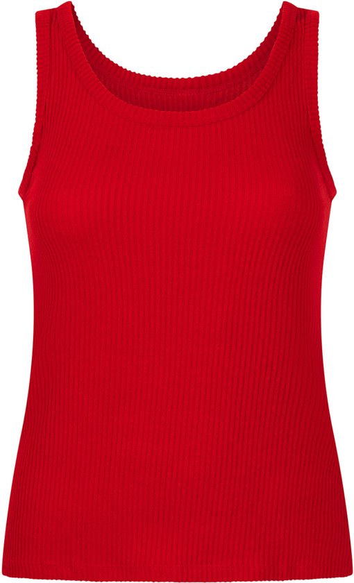 Foto: Hunkem ller geribde singlet van geborstelde jersey rood xs