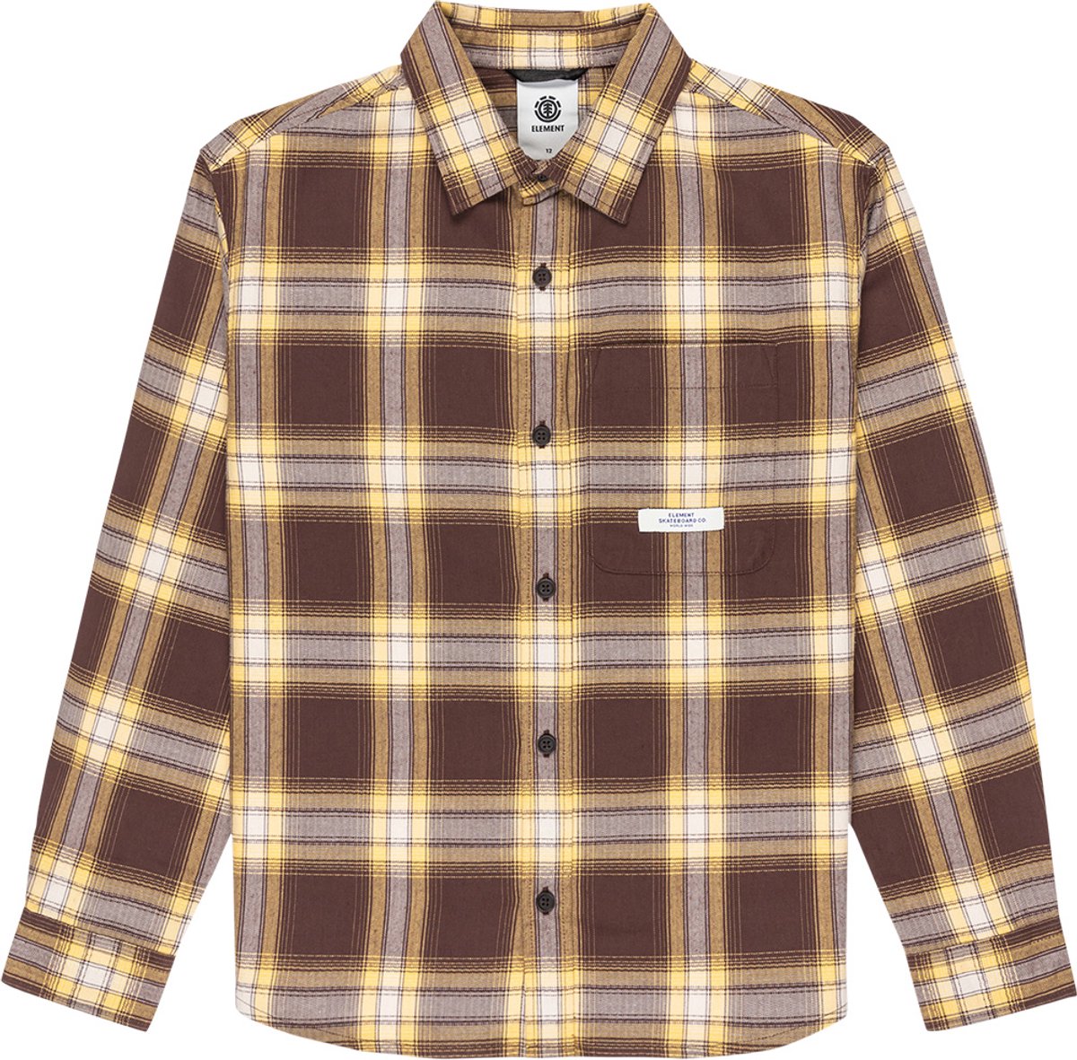 Element All Season 1pkt Overhemd Met Lange Mouwen 12 Years Jongens Java / Cornsilk Plaid