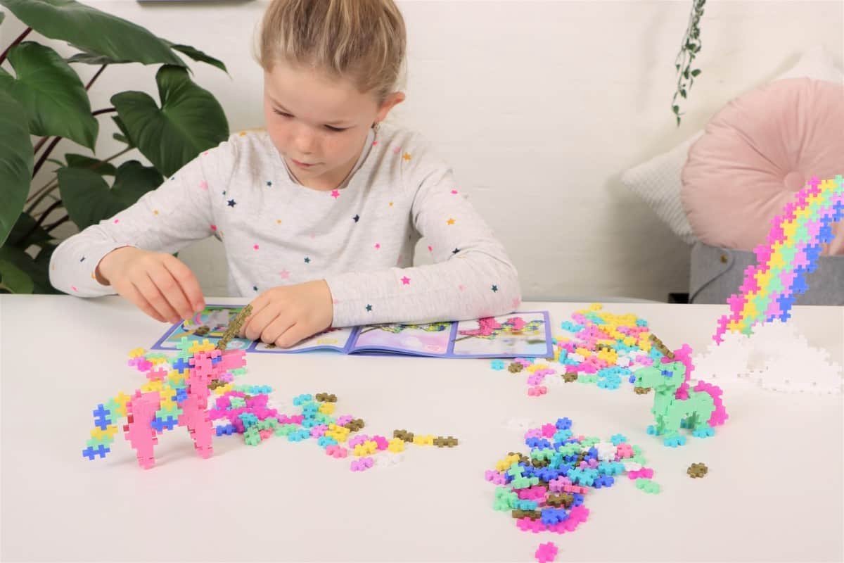 Plus-Plus Learn to Build eenhoorn 275 delige bouwset - 3908 - Bouwspeelgoed - Constructiespeelgoed - Set met bouwstenen - Vanaf 5 jaar — afbeelding 18