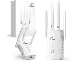 Wifi Versterker Stopcontact 1200 Mbps – Wifi Repeater Draadloos – Wifi Booster met Dual Band 2.4 GHz & 5 GHz – Plug & Play - Md-goods