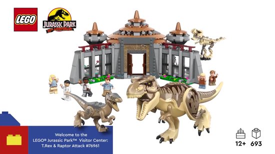 LEGO Jurassic - Centre d'accueil : T. rex et Raptor Attack 76961