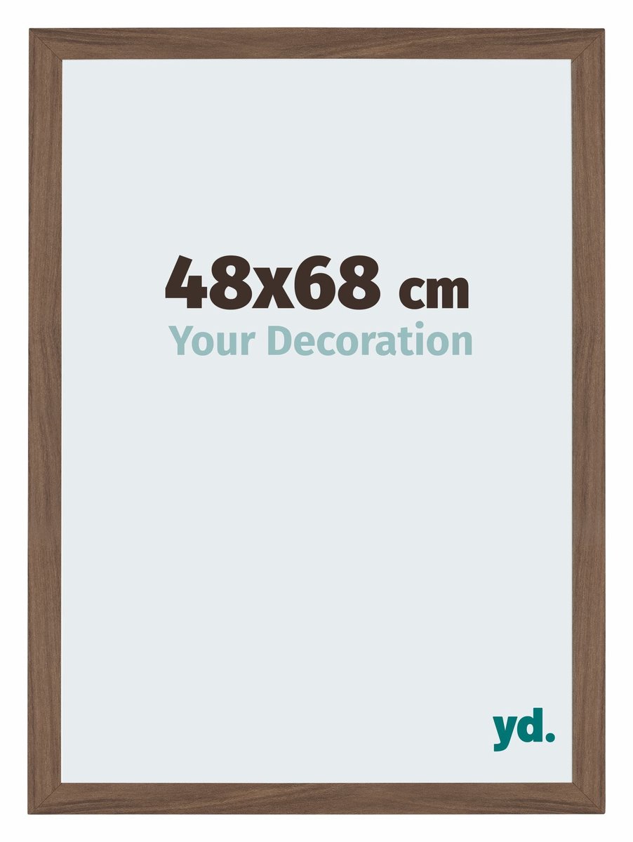 Your Decoration - Puzzellijst 48x68 cm - Walnoot Donker - Puzzellijst 500-1000 stukjes - MDF Fotolijst - Mura