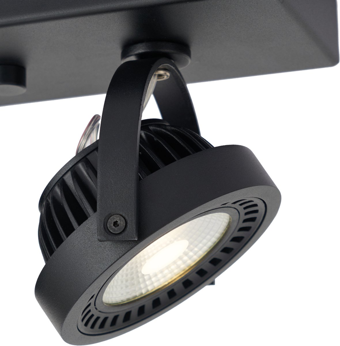 QAZQA Professional apollo - Moderne LED Plafondlamp en wandlamp - 2 lichts - L 30 cm - Zwart - Kantoor / Werkkamer,Keuken,Winkel / Showroom