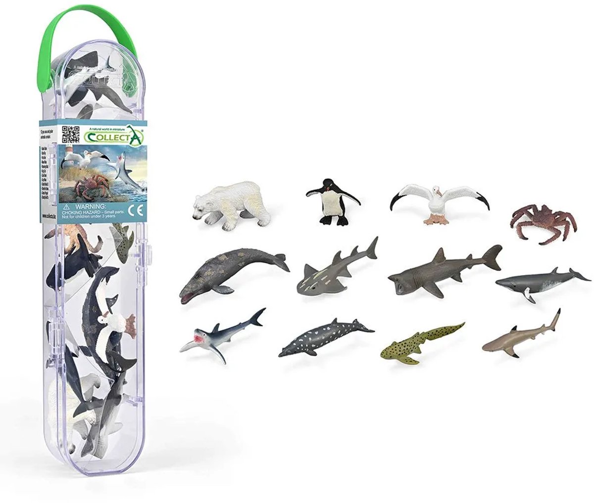 COLLECTA Figurine Mini Set - 12 Zeedieren - Zeedieren - Handgeschilderd - Miniatuur