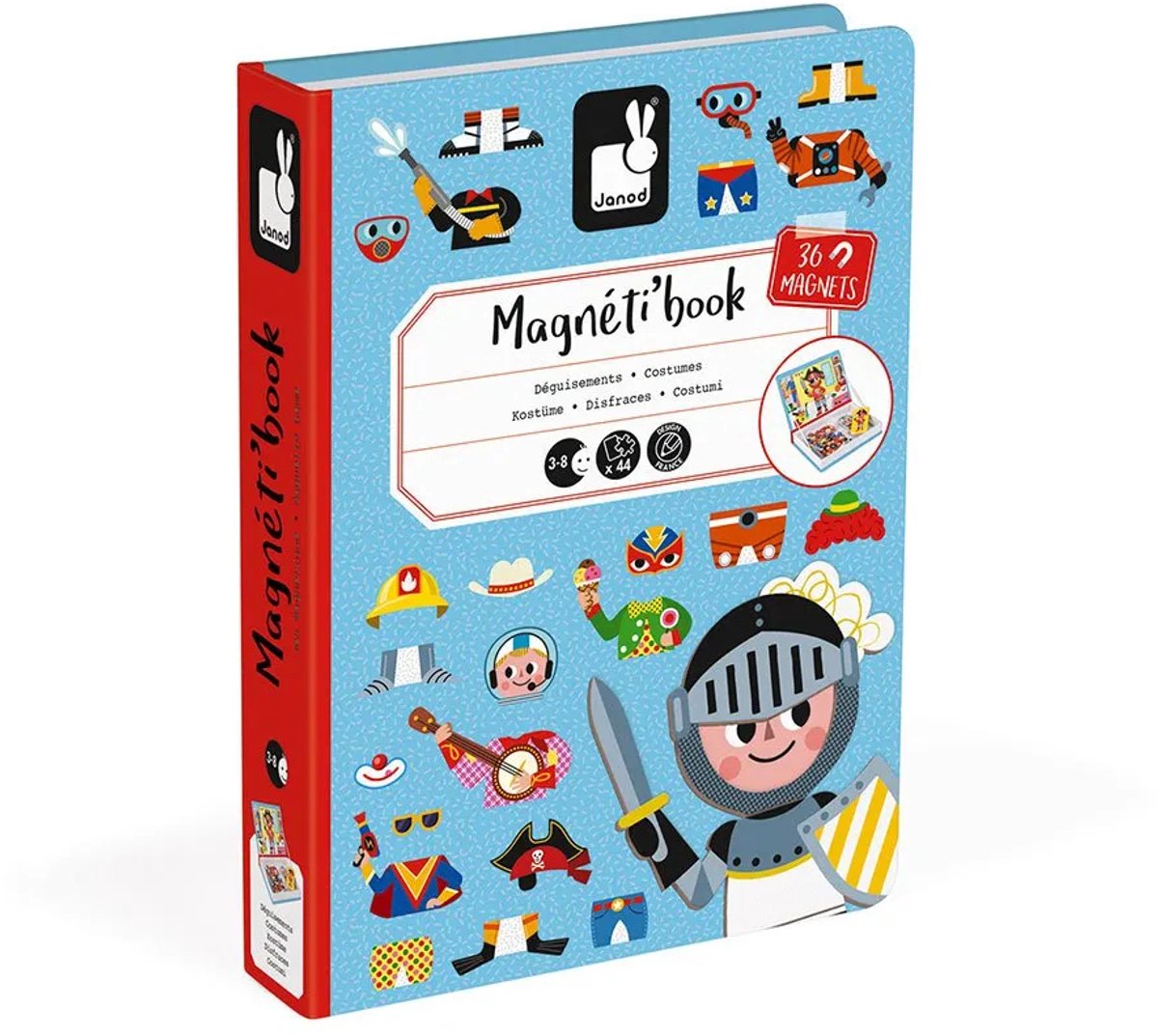 Janod - Magnetibook - Verkleedfeest Jongens - Magneetboek Speelset — afbeelding 17