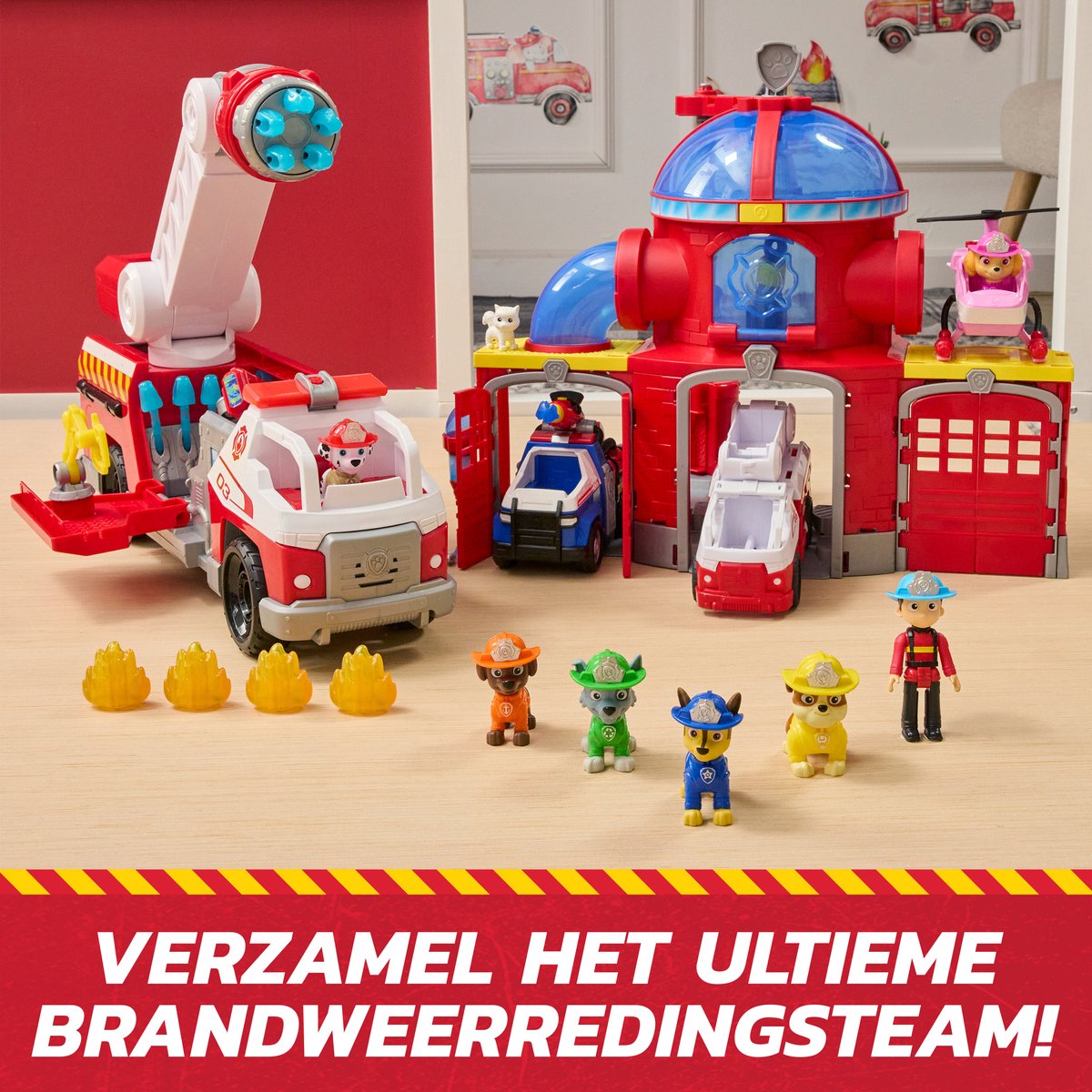 PAW Patrol - Brandweerredding - Marshall's Brandweerwagen - speelgoedauto met speelfiguur — afbeelding 3