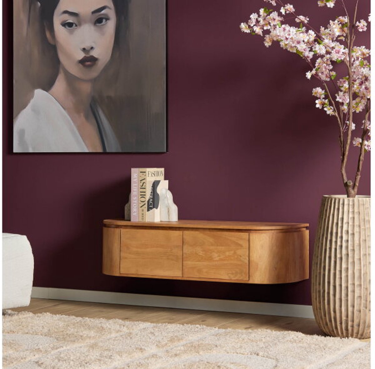 Starfurn Tv-meubel Excellent - Naturel Hout - 120x35x30cm