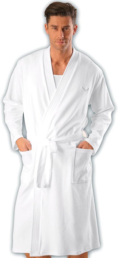 Ladeheid Bademantel Herren Bademantel - Waffelpiqué Frottee - 100% Baumwolle LA40-226, Langform