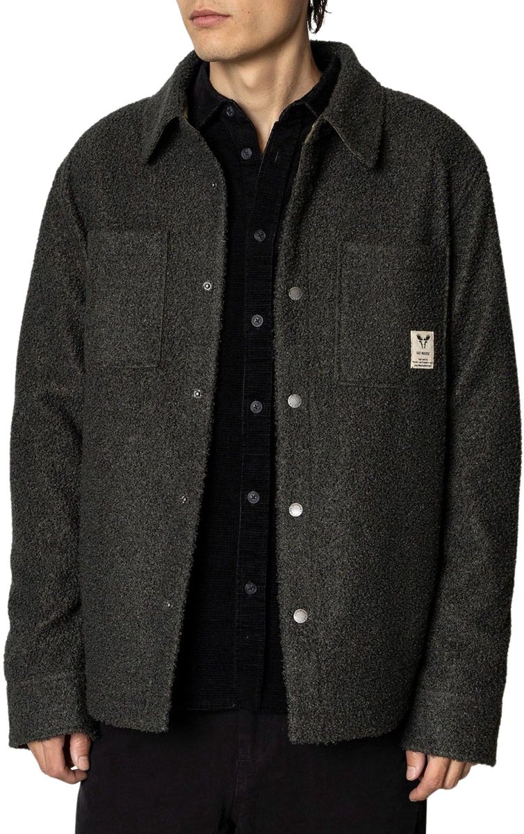 Fat Moose Ace Boucle Overshirt Heren - Maat S