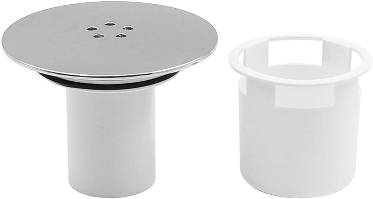 Ronte - Doucheafvoerafdekking 90 mm/115 mm verchroomd met haarvanger voor afvalset - Badkamer, Douche, Design