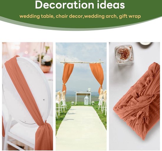 Teruntrue 12 stuks tafellopers, paars, 55 x 300 cm, boho-gaas, kaasdoek, tafelloper voor bruiloft, feest, babyfeest, bruidsshower, verjaardagsdecoraties Teruntrue 12 stuks tafellopers, paars, 55 x 300 cm, boho-gaas, kaasdoek, tafelloper voor bruiloft, feest, babyfeest, bruidsshower, verjaardagsdecoraties
