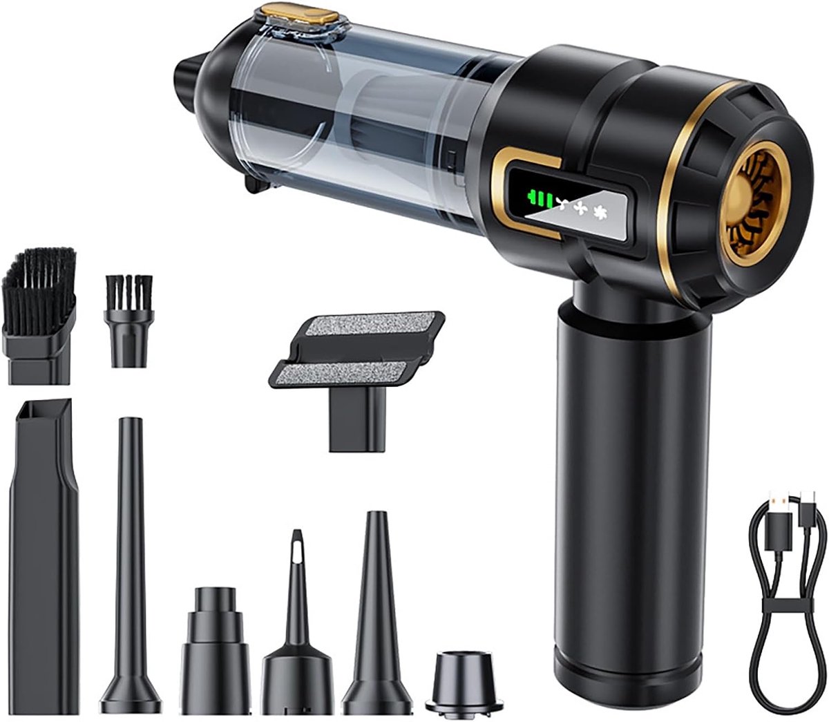 Draadloze handstofzuiger met krachtige zuigkracht van 16 - Draadloze - €47,89