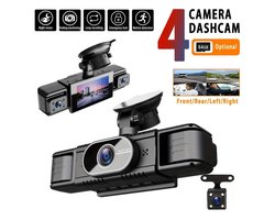 De F100 grensoverschrijdende dashcam beschikt over vier opnamelenzen, 1080p infrarood, nachtzicht en GPS, en neemt gelijktijdig op.