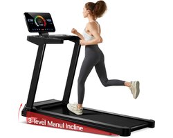 Loopband met 10% helling - Elektrische loopband - Snelheid 1-12 km/u - Motor 3,0 pk - LED-scherm - Oppervlak 40 x 97 cm - max. 120 kg