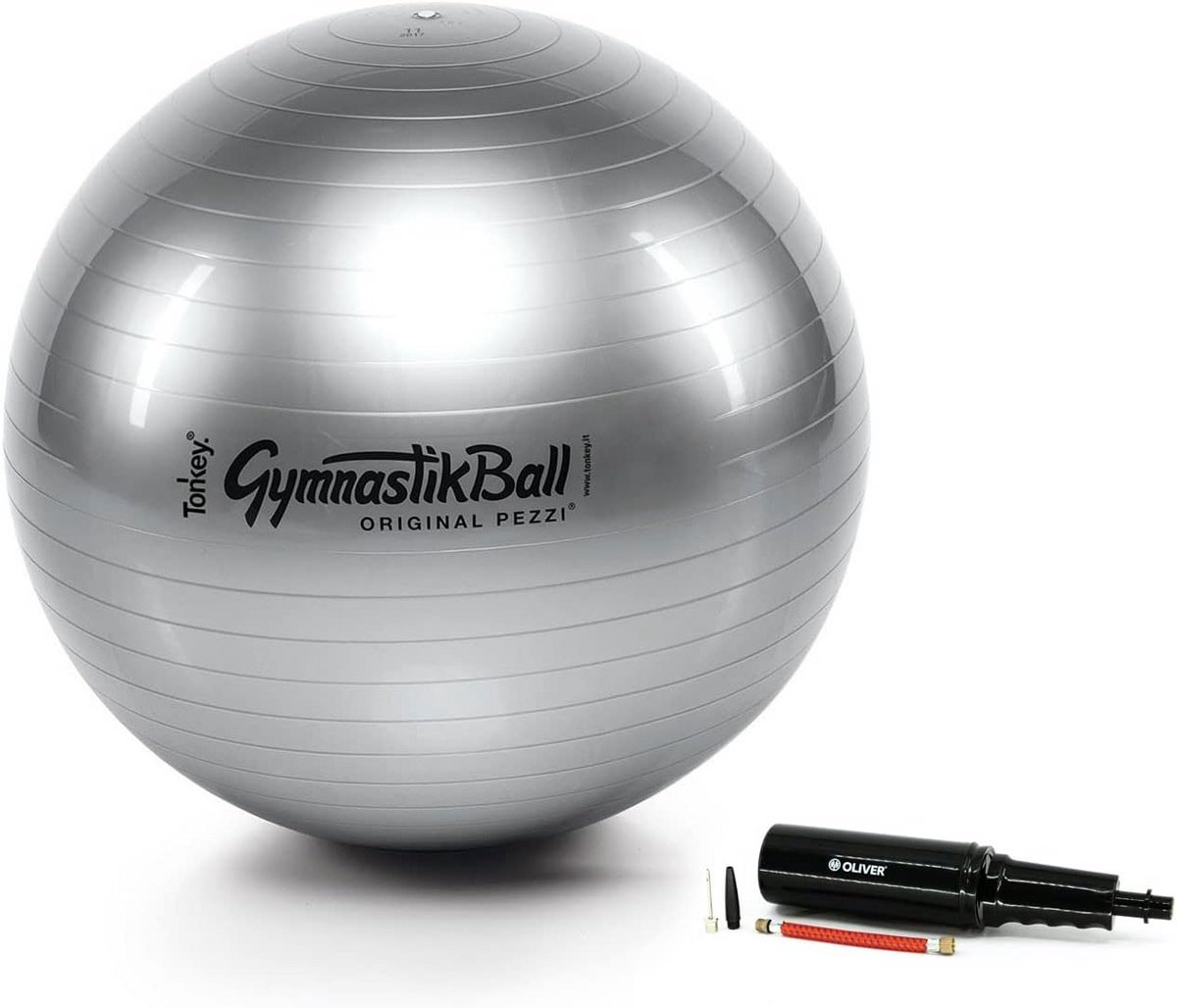 Ergonomische Fitnessbal Standaard met Pomp 42 cm Antraciet Zitbal Zonder Merknaam