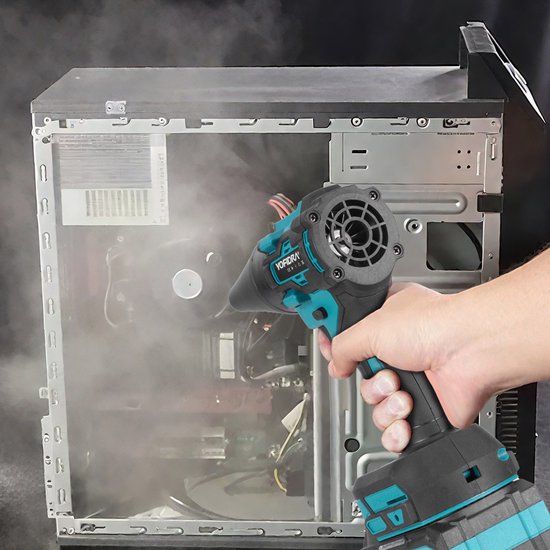 Yofidra Accu Mini Bladblazer - Turbo Fan - 110 m/s Air Duster Turbo - Perslucht - Luchtpistool en stofzuiger - Sterke autostofzuiger - met 2x Accu van Yofidra — afbeelding 5