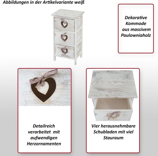 Bekijk Brocante Antieke Ladekast Wit op