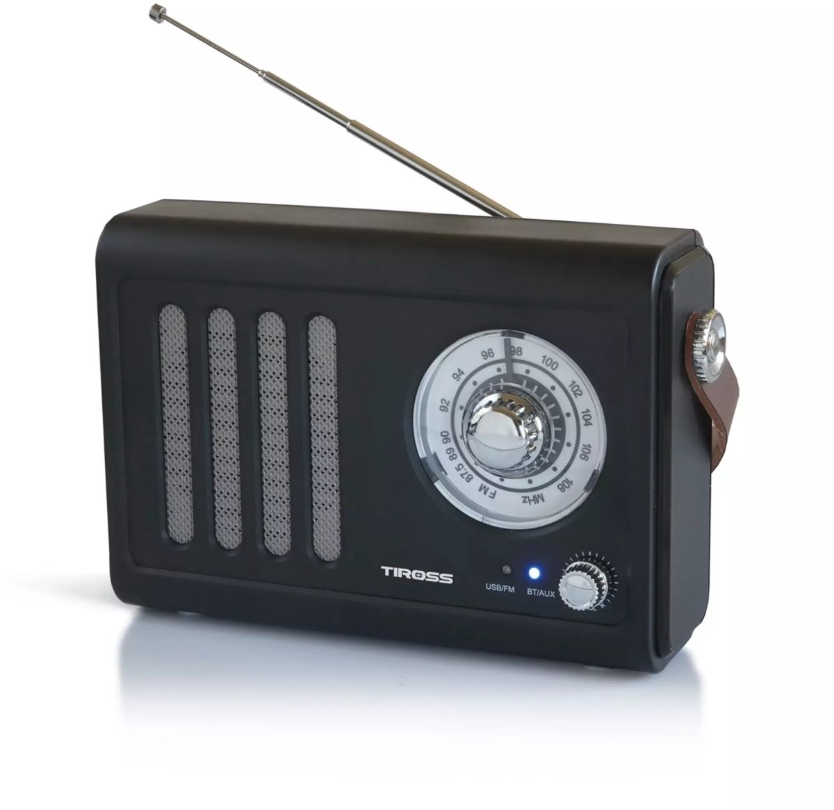 TIROSS Draagbare noodradio op accu met fm ontvangst en bluetooth, usb en line in voor noodpakket