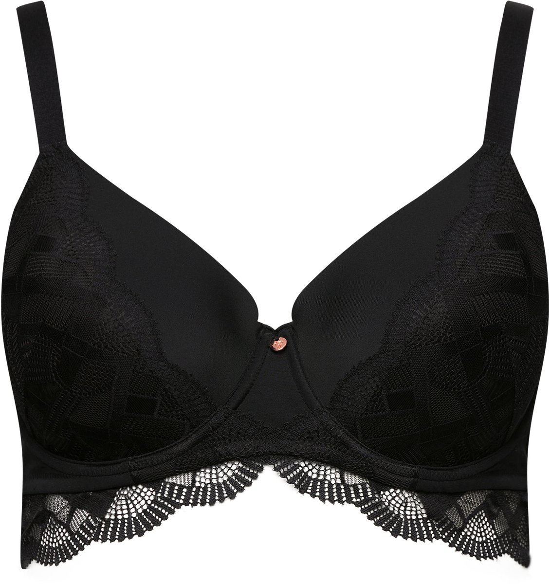 TruYou Dames - Beugel BH kant zachte cups - Zwart