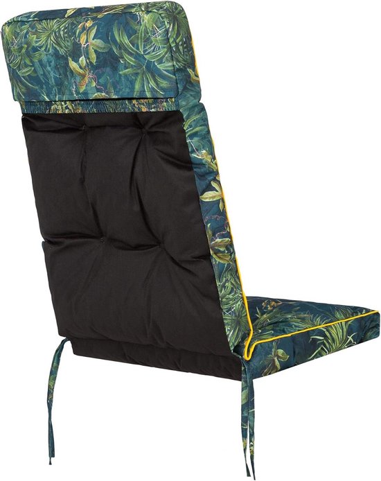 Rotan Stoel - Loungestoel - Met Zwart Zitkussen - 65x60x86cm - Het